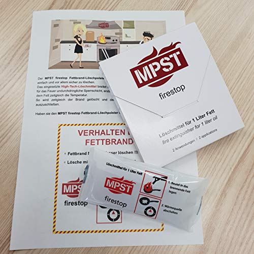 MPST Fettbrand-Löschpolster 2er-Pack Feuerlöscher Brandklasse F Neuentwicklung für Fettbrände in Pfanne Topf Fritteuse im Haushalt - Brandschutz in der Küche - Image 7