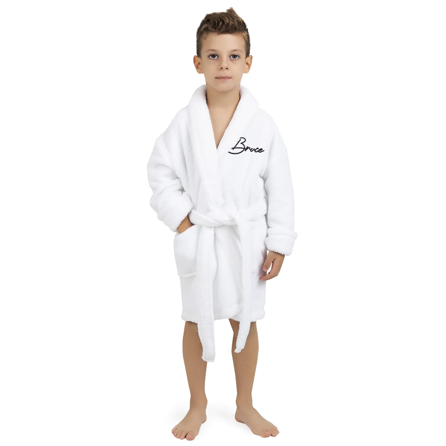 BC BARE COTTON Personalized Name Custom Kids Microfiber Fleece Robe