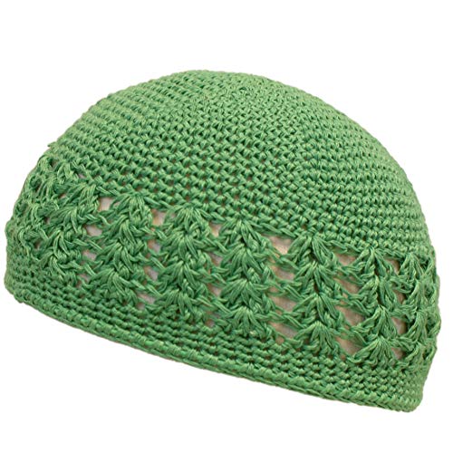 Shoe String King SSK® Knit Kufi Hat - Koopy Cap - Crochet Beanie, Green, One size