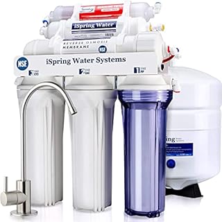iSpring RCC7AK 6-Stage Reverse Osmosis Drinking Water Filter System with Alkaline Remineralization-Natural pH, NSF Certified, White