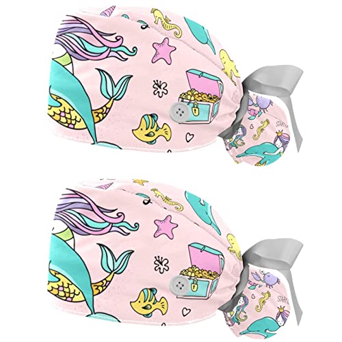Chapeaux bouffants et casquettes de travail respirantes JDEZ à motifs pour hommes et femmes