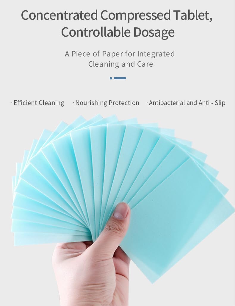 60 PCs Multi-Surface Floor Cleaner Tablet, Multi-Effect Floor Cleaning Sheets Wood Cleaner Tablets for Mopping Luxury Vinyl Plank Wood Flooring Deep Clean (Camellia Scent)
