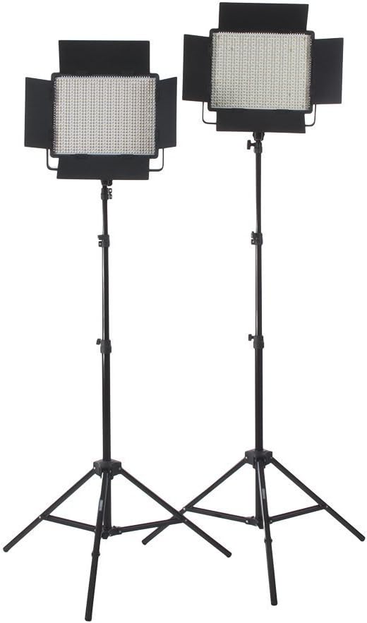 Nanguang 2 Kit CN 900CSA LED Light Panel Kit, Photo Studio Video Film Photography Continuous Lighting Kit (Double 900 LED with Stand)
