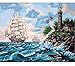 WACYDSD Puzzle 1000 Teile 3D Puzzle Leuchtturm Nachtsegeln Seascape Wall Art Home Decor Wandgrafik