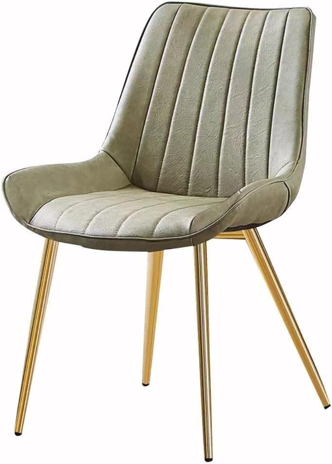 Chaise salle à manger moderne assise rembourrée et pieds en métal stables x2