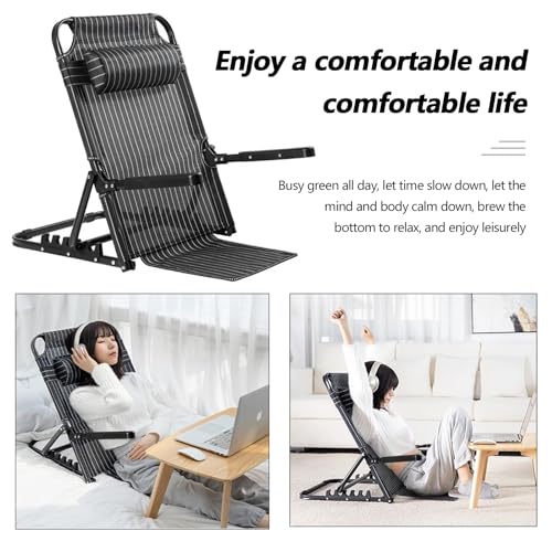 Tapis de plage pliable réglable multi-angles avec dossier de lit