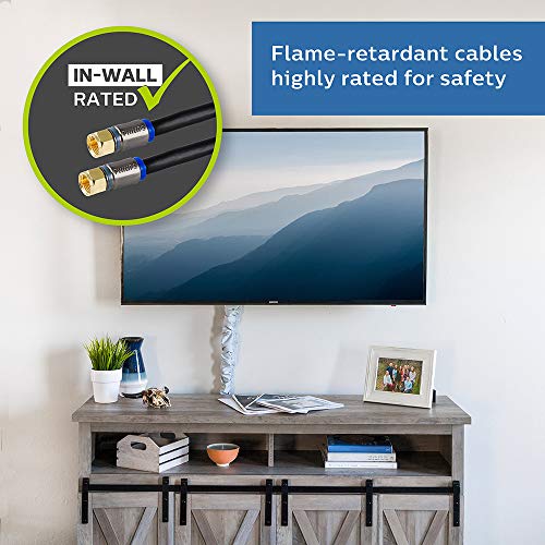 PHILIPS RG6 Quad Shield Coaxial Cable, 6 ft. in-Wall Rated - image 5
