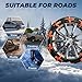 Universal Anti-Skid Snow Tire Chains, 2026 New Portable Emergency Non-Slip Plastic Cable Ties, Snow Tire Chains For Cars, Pickups, And Suvs, Snow Chains For Muddy Roads And Winter Driving (10)