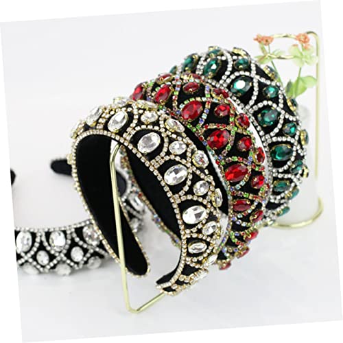 WOONEKY Tiara De Strass Tiara De Cristal Tiaras De Brilho Para Mulheres Aros De Cabelo Feminino Tiar