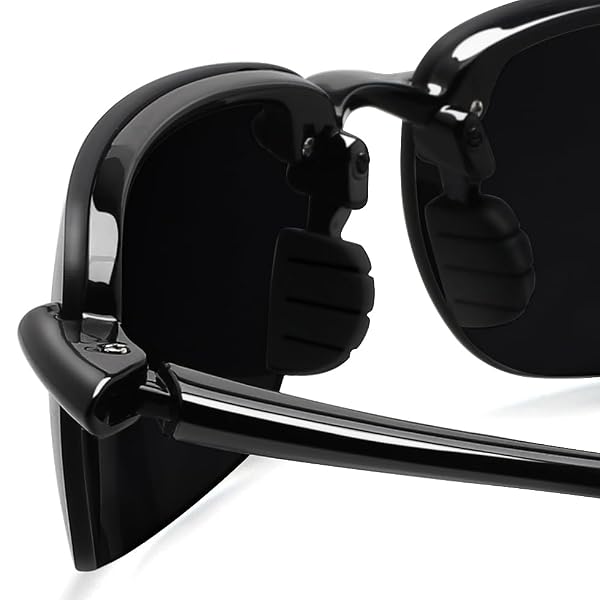 JULI Eyewear Nylon Polarized Sunglasses for Men Women Driving Fishing Baseball Driving (Nylon Polarized Black/Extra Dark) by JULI Eyewear - Used condition - Image 5