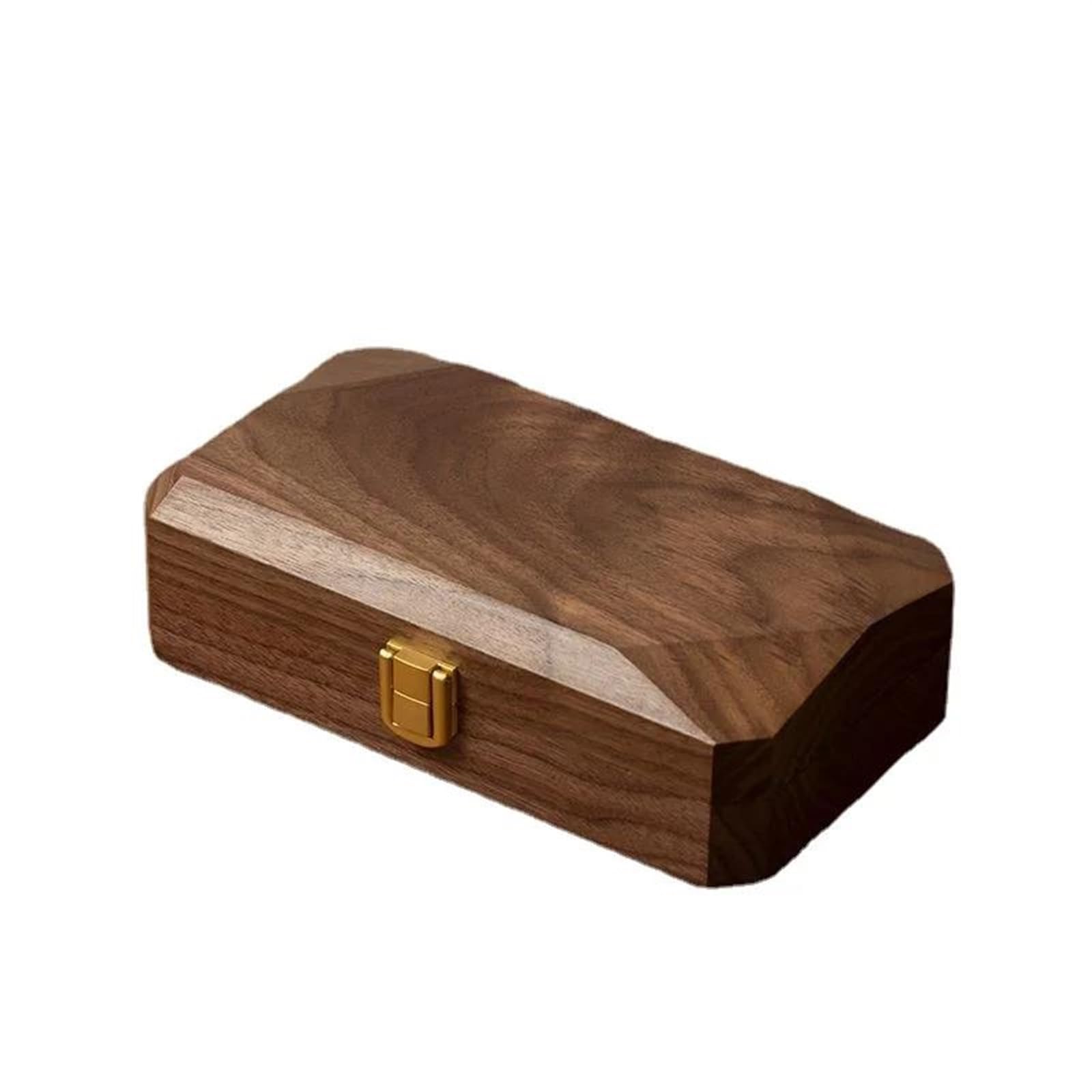 Caja para Anillos de Nogal Negro, Almacenamiento de Joyas, Accesorio portátil para Salir, contenedores organizadores, Cajas de joyería.