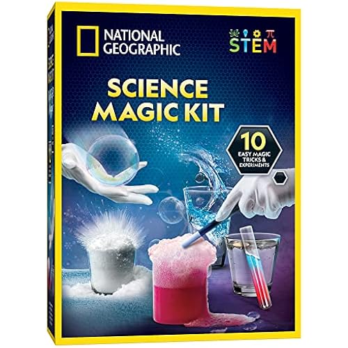 National Geographic Magic Chemistry Set with 10 Tricks for Kids Ages 8-12