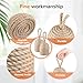 Jingmore 1 Pcs 2 Pcs Decorative Door Stoppers Natural 5.4lb Heavy Door Stop with Handle Weighted Doorstop Indoor Farmhouse Jammer Blocker Keeps Open Bookend Christmas Gifts (Wicker Jute)