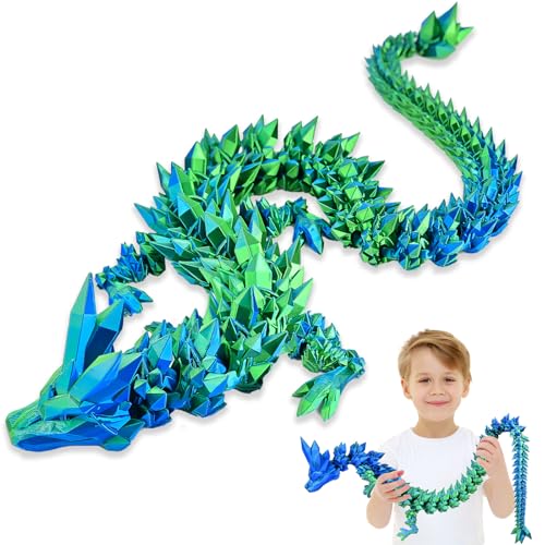 LOCYFENS 30 Inch Large 3D Printed Dragon 76cm Long Fidget Toy Gift Decor by LOCYFENS - Used condition - US$23.74