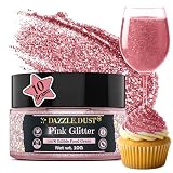 Dazzle Dust Edible Glitter Sprinkles for Cake Decorating, Drinks, Cookie, Icing, Dessert Decorations, Sparkly...