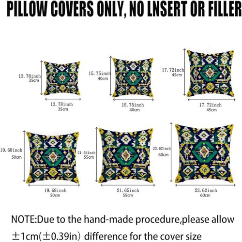 Taie oreiller bleu foncé et housse coussin 60x60cm imperméable velours - 6