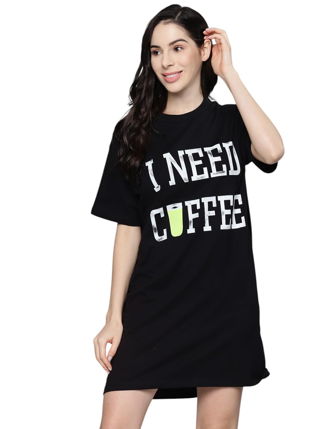 Black I-Need-Coffee Sleepshirt