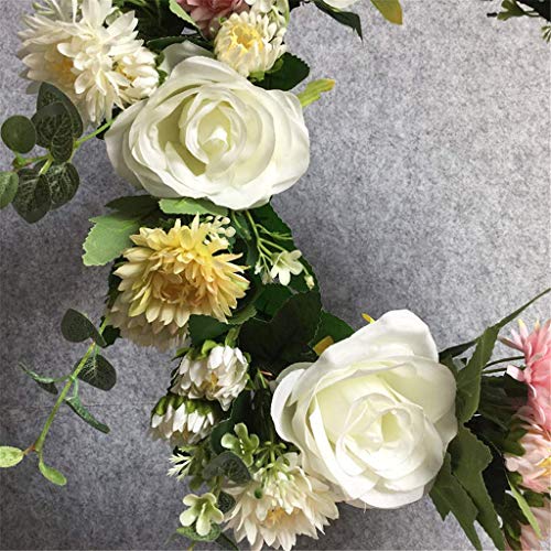 Couronne de chrysanthème artificielle faite à la main et résistante extérieur - 5