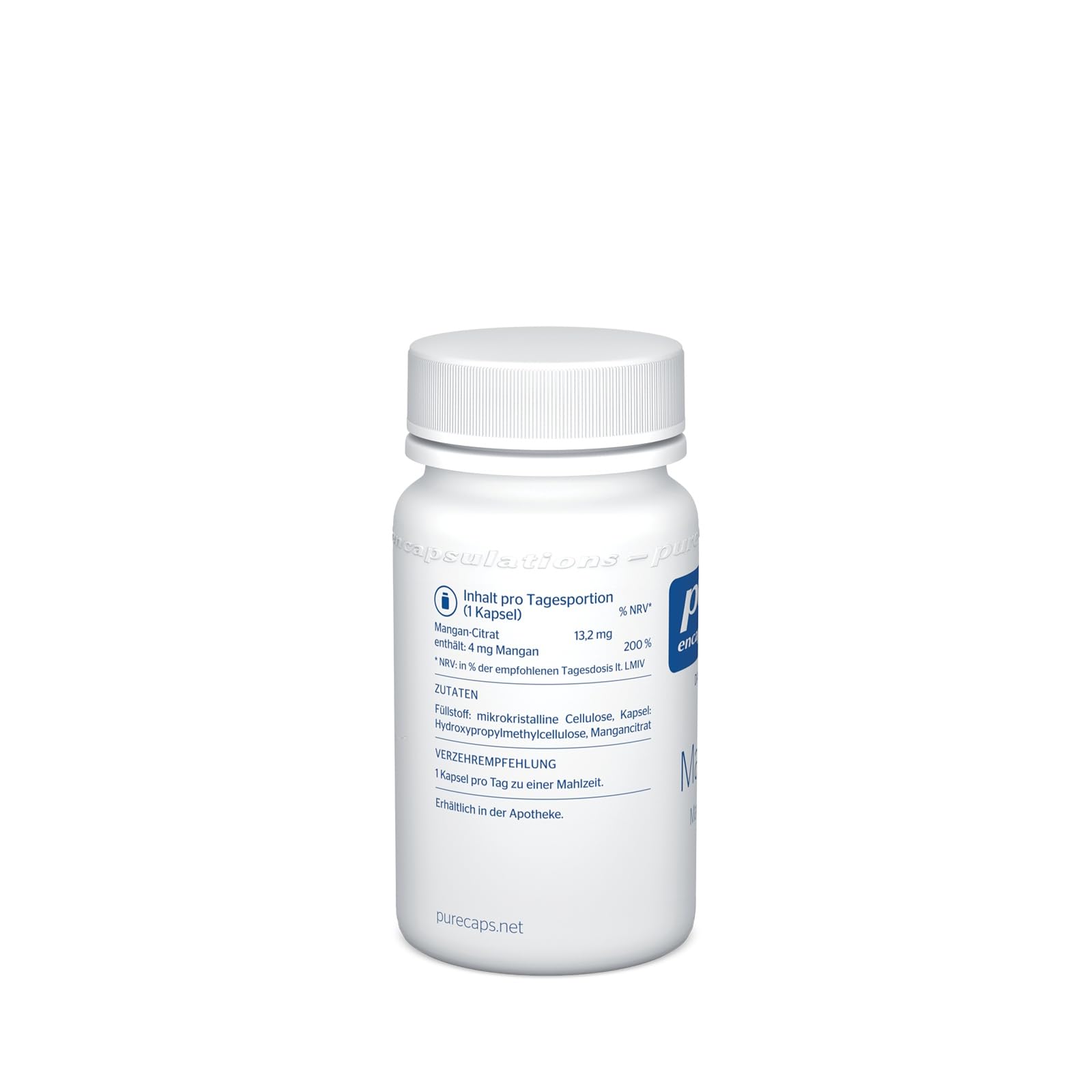 Pure Encapsulations - Mangan (Mangancitrat) - Nahrungsergänzungsmittel zur Unterstützung für Bindegewebe und Stoffwechsel - 60 Kapseln