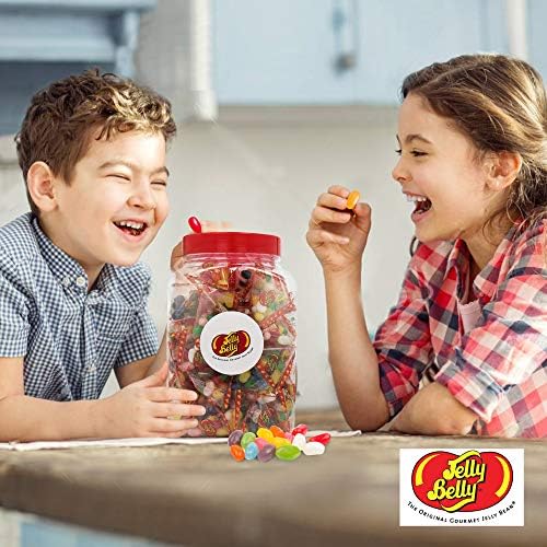 Jelly Belly Jelly Beans Jar - Gelatin, Dairy and Gluten Free Sweets, 10 Assorted Flavours - 50 Pyramid Party Bags