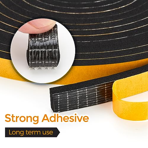image for Ravinte Hardware Weather Stripping Door Seal Strip 1/2“W X 1/4