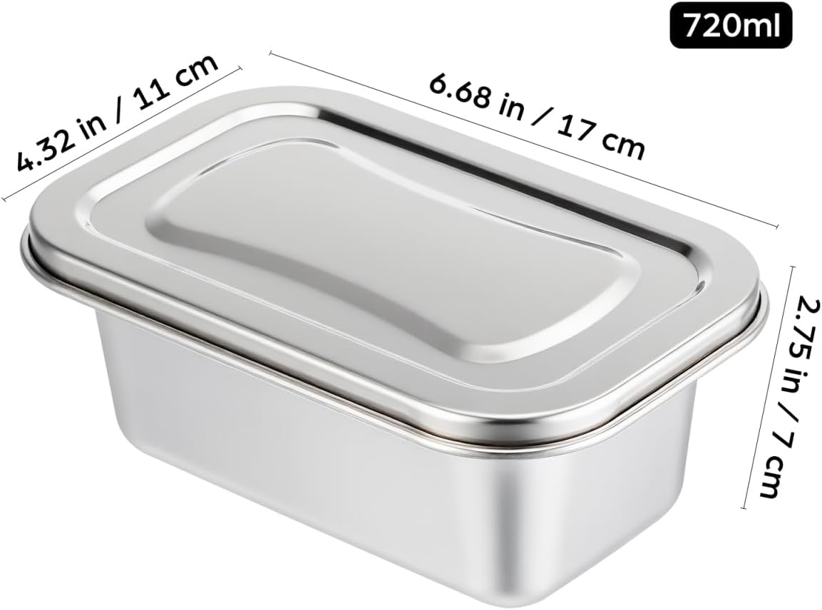 Amosfun Household Freezer Container 6.69X4.33X2.75 Inch Sealed Multi-Function Fridge Food Storage Box for Ice Cream and Desserts