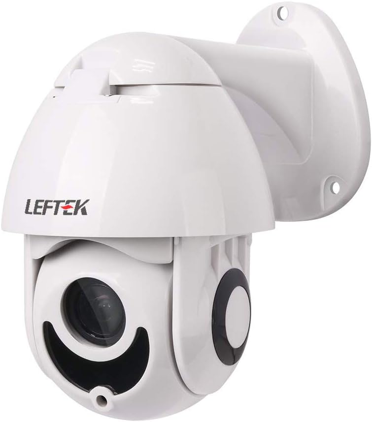 Security Camera,LEFTEK PTZ POE Camera Outdoor Mini H.265 Network 2.0MP 1080P 3X Zoom 3.5-10.5mm 2 IR-Cut Light Outdoor IP66 Weatherproof Camera
