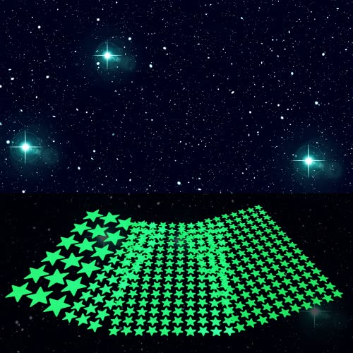 Glow in The Dark Stars MOJOTORY Glow in The Dark Star Stickers, Bright and Lasting, Glow Stickers for Ceiling and Wall,...
