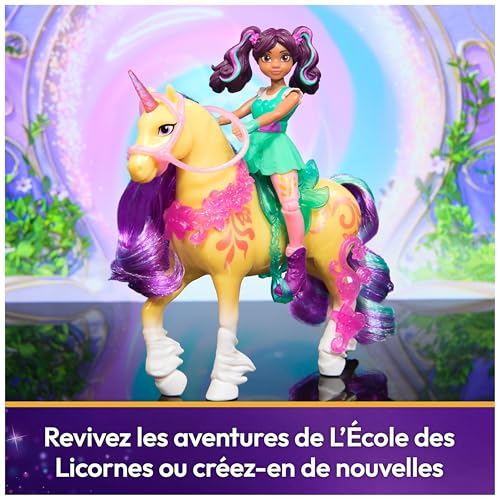 Unicorn Academy - L'Ecole des Licornes - Licorne Leaf + Poupée Ava - Licorne, Poupée Et Accessoires À Collectionner - Jouets Inspirés De La Série L'Ecole des Licornes - Jouet Enfant 4 Ans Et +