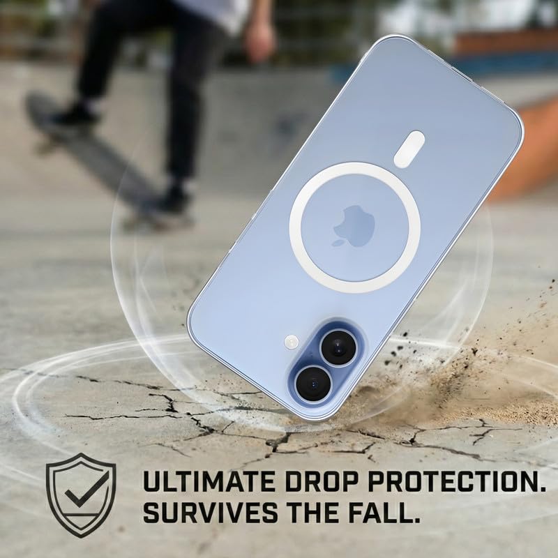 Image of Anti Yellow Clear Magnet Case for iPhone 17, Premium Polycarbonate, Ultra Strong Magnets, 360 Drop Protection, Raised Camera Protection, MagSafe Compatible