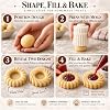 Sunflower Patterned Round Hand-Press Mooncake Double Ended Pastry Mold - 6