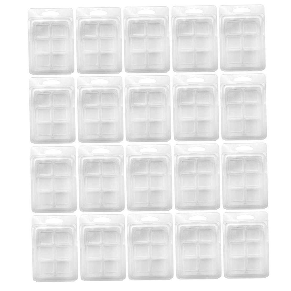 Sunaomni Wax Melt Molds Silicone Wax Moulds Plastic Clamshell Mould Soap Wax Melts Boxes For Diy Art Crafts 20Pcs Square Shape Plastic Clamshell Mould Silicone Wax Moulds Chocolate Mould Soap Wax Melts Boxes