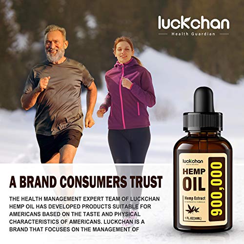 LUCKCHAN (4-Pack) Premium Hemp Oil - Helps Anxiety, Stress, Relaxation, Calming, Sleep - Natural Extract, Vegan, Non-GMO - Organic Hemp Tincture Drops - Image 8