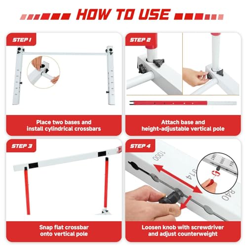 image for DRKSBESTO Adjustable Track and Field Hurdles Height Sports Training Hu