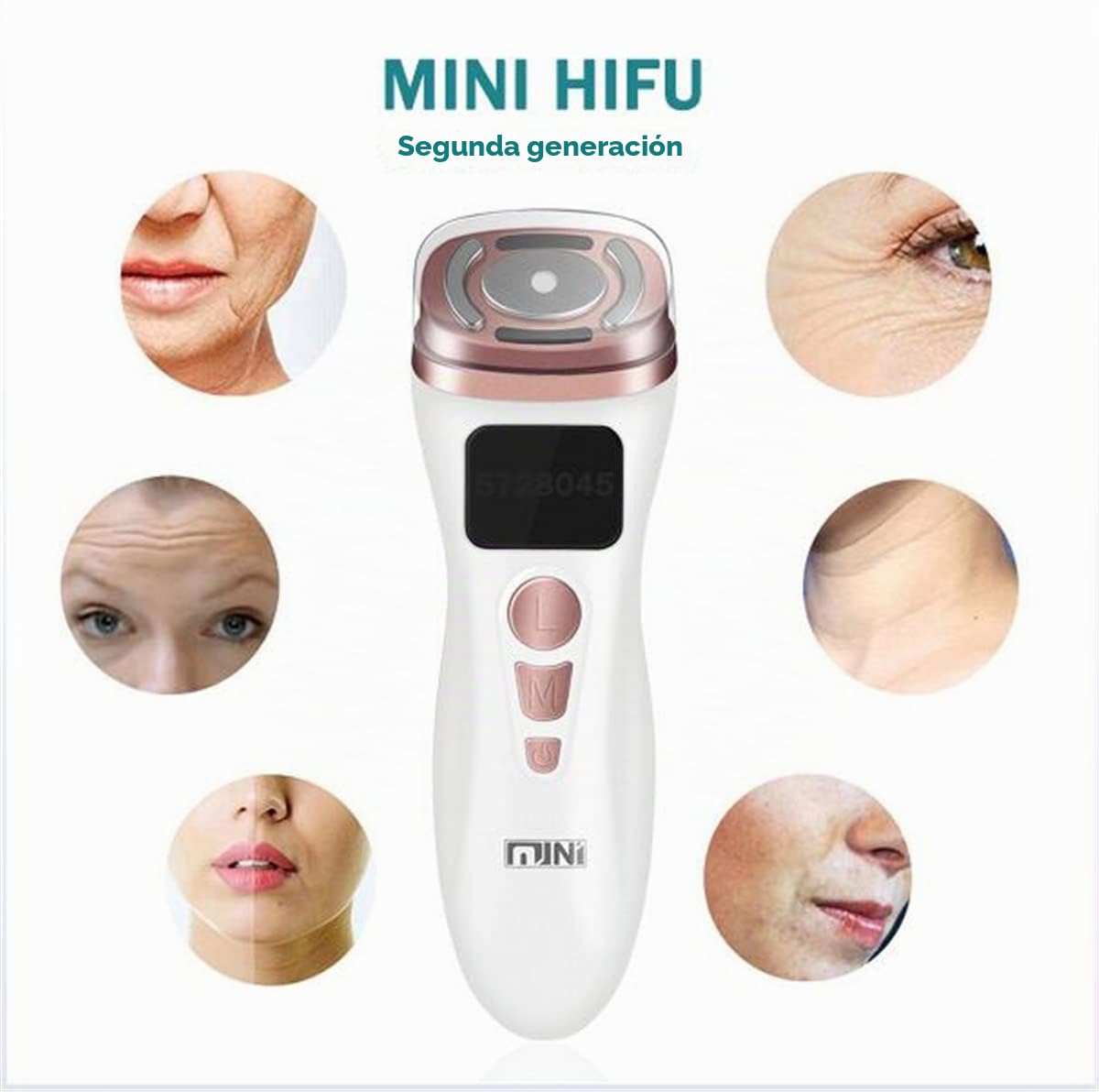 Mini HIFU Máquina Máquina de Belleza de Estiramiento Facial por Ultrasonido Microcorriente RF EMS Levanta el Rejuvenecimiento de la Piel Reafirmante Firme Dispositivo Antiarrugas