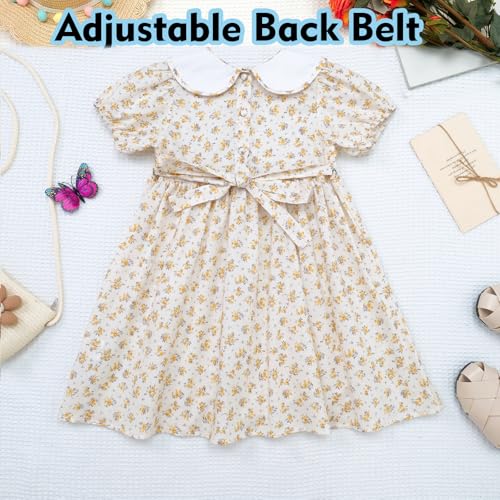 Girls' Dresses Spring Summer Smocked Casual Church Tea Party Vintage Graduation Dresses for Toddler Girl4