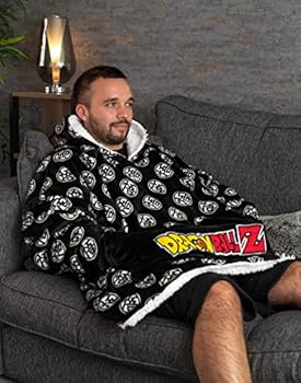 Dragon Ball Z Oversized deken hoodie volwassenen heren dames sherpa fleece Een maat Dragon Ball Z Oversized deken hoodie volwassenen heren dames sherpa fleece Een maat