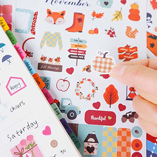 1345PCS Pegatinas Agenda, 28 Hojas Pegatinas de Planificador Pegatinas de Bullet Journal, Adhesivo para Planificador para Calendarios Planificación del Trabajo Presupuesto Planificador y Decoración - imagen 4