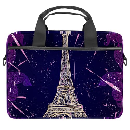 Bandolera Torre Eiffel para laptop de 13 pulgadas ideal para viajes urbanos y cafeterías