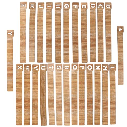 Marque-pages alphabet en bois café : le cadeau éducatif idéal pour petits lecteurs