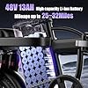 ASKGO Electric Bike for Adults, 650W Motor, 25mph 35Miles Range E Bike, 14" Tires, 48V Foldable Electric Bike for Commuting, Daily Riding, Dual Disc Brakes, Multiple Shock Absorption (720WH - 650W) #3