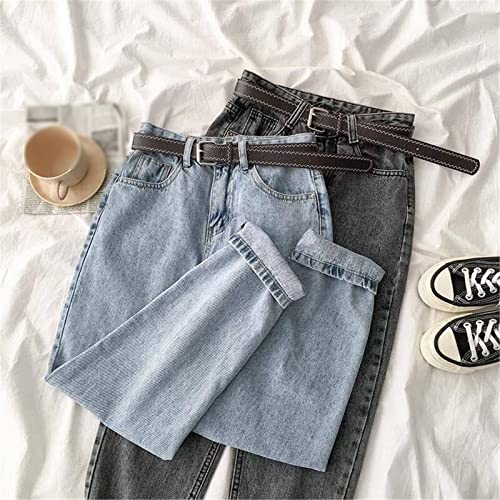 Fashion Blue Black Women's Jeans Trousers Vintage Streetwear High Waist Loose Mom Jeans2