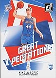 2024-25 DONRUSS GREAT X-PECTATIONS #12 NIKOLA TOPIC OKLAHOMA CITY THUNDER BASKETBALL OFFICIAL TRADING CARD OF NBA