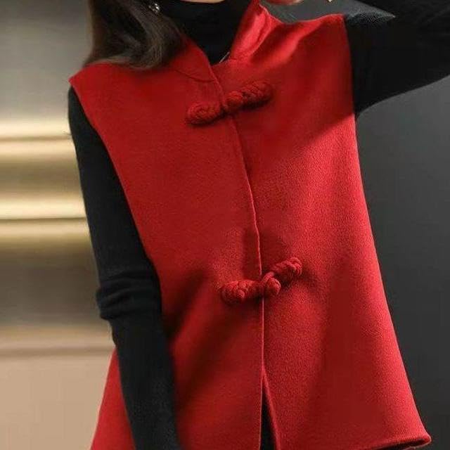 LIXINGHEITANG Chinese style suits vest autumn and Spring oriental women red spring festival warm4