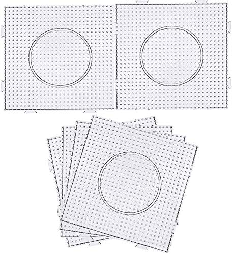 Banchelle Fuse Beads Boards 5Mm, Pegboards Plastic Kits Large Square Clear, 10 Pcs #TOP1