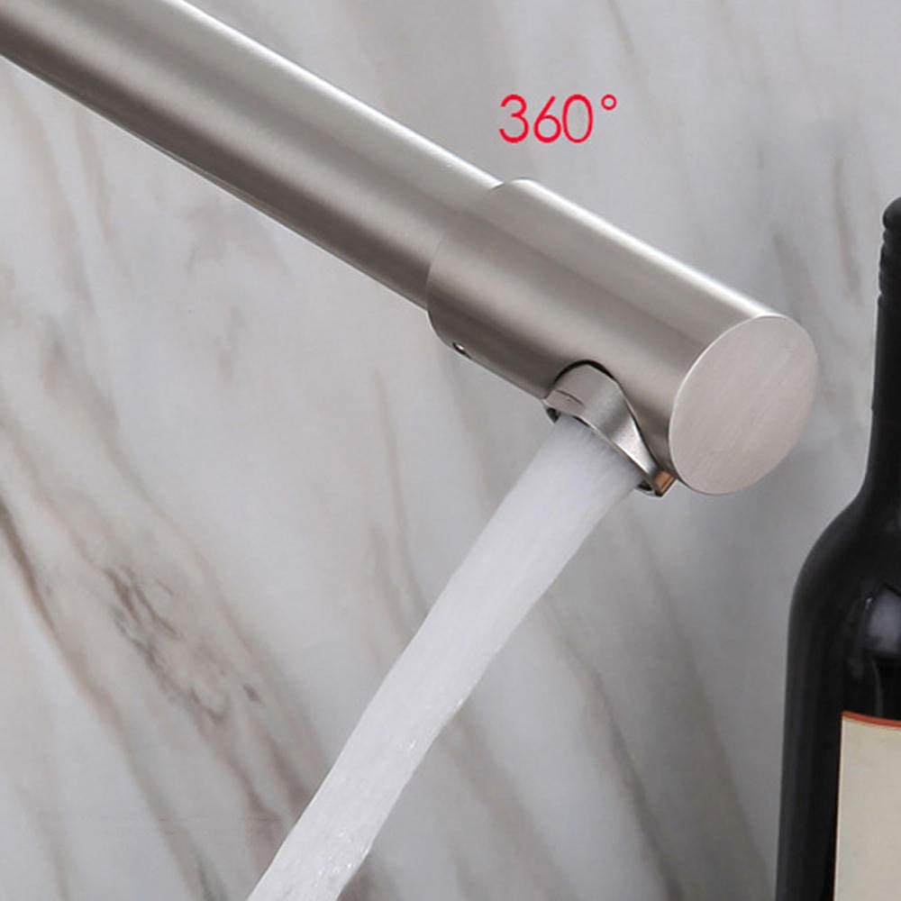 Faucet Rubinetti per Il riempitivo a Muro Montato a Parete, Tocco di Acqua Fredda Nichel sfiorato Multifunzione, lavelli Cucina del Rubinetto a Doppio Manico fiorente