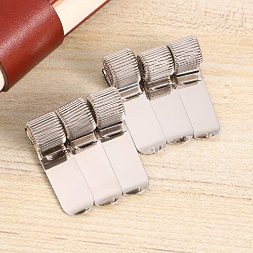 Clipe de caneta de aço inoxidável STOBOK com clipe de metal para a maioria das canetas, 6 peças