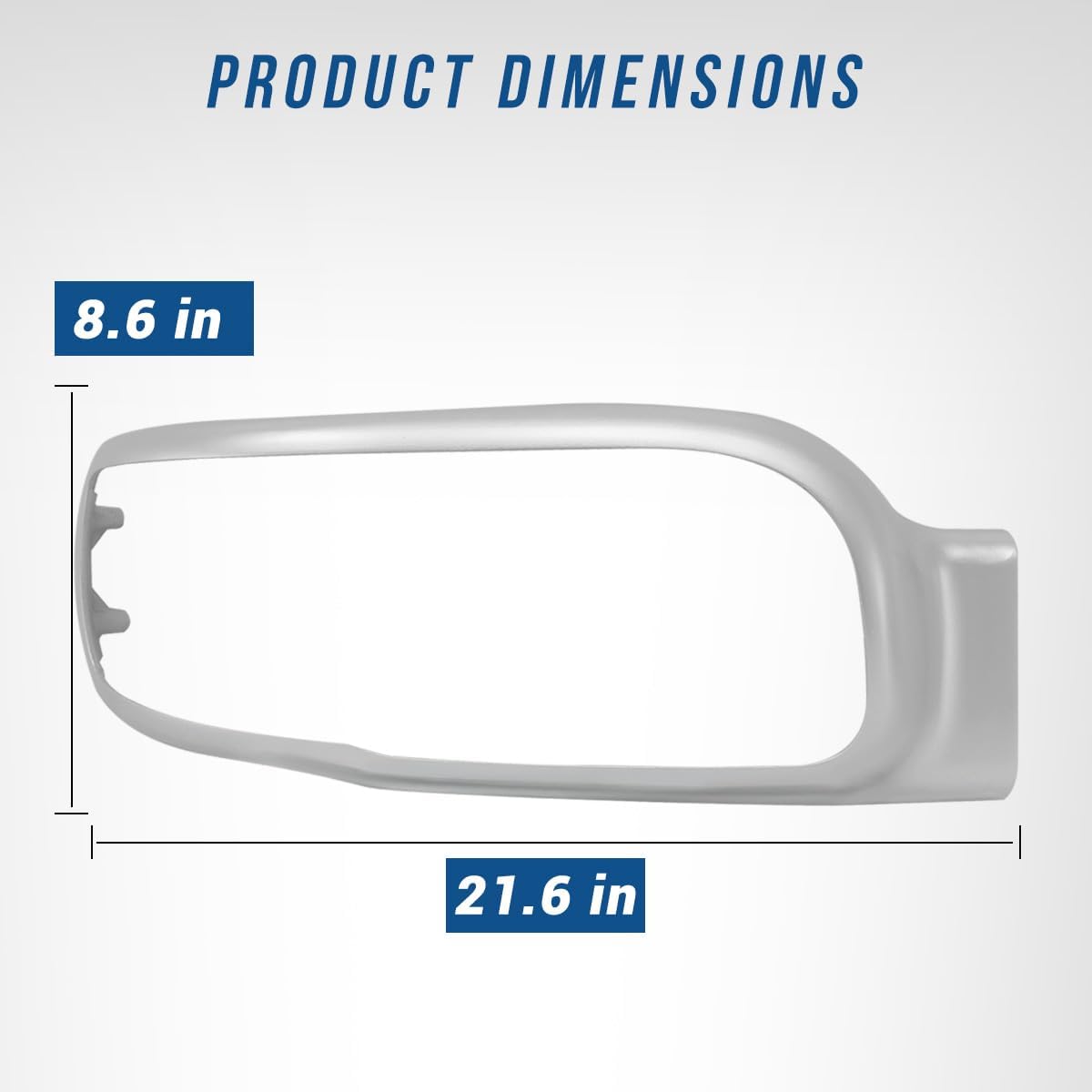 Chrome Headlight Bezel for PETERBILT 389 Left Driver Side (Front Headlight Bezel, Right)