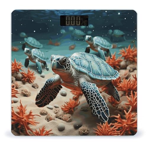 Báscula Digital de Baño Turtle Starfish con Cinta Medidora