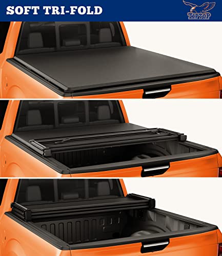 Image of TIPTOP Soft Tri-Fold Tonneau Cover Truck Bed for 2022 2023 2024 2025 2026 Maverick 4.5ft Bed (54.4 inch) | TPX3 |.